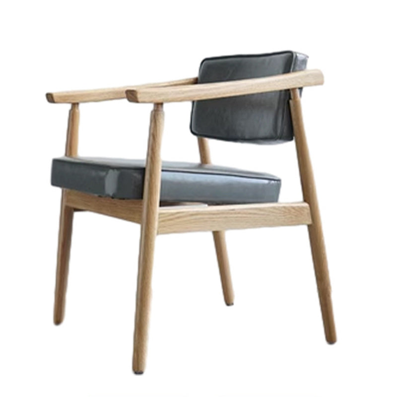 Silla de comedor de plástico de ratán cuadrada nórdica contemporánea con respaldo y reposabrazos para comedor 
