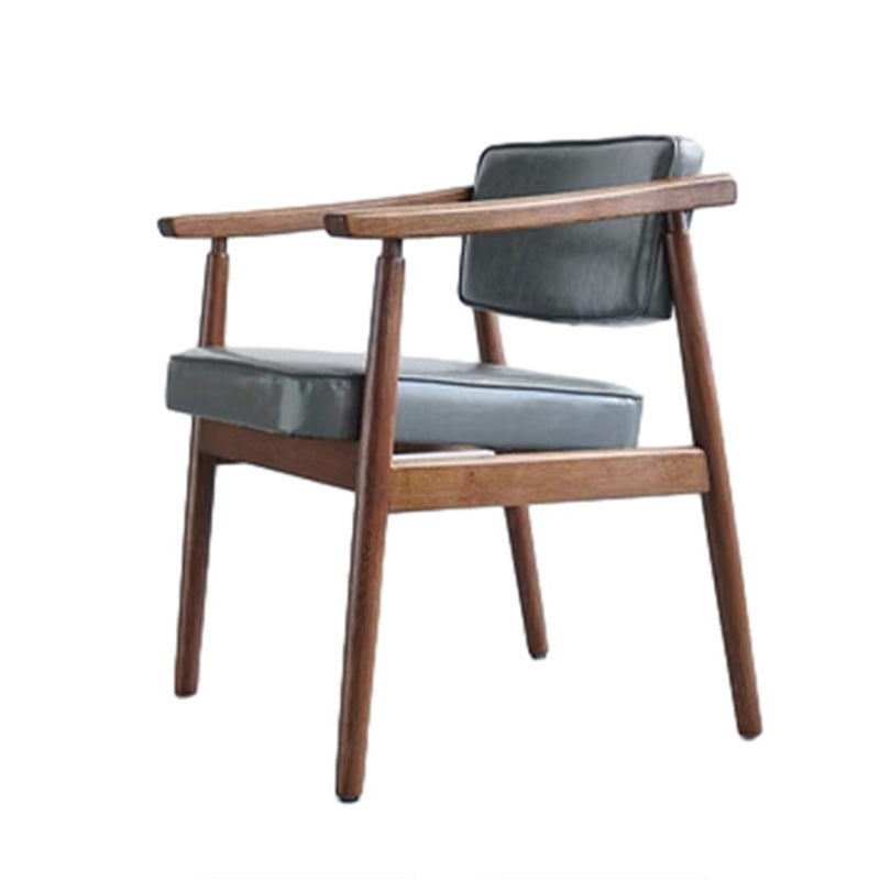 Silla de comedor de plástico de ratán cuadrada nórdica contemporánea con respaldo y reposabrazos para comedor 