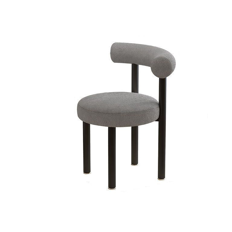 Tabouret de coiffeuse rond en laine d&