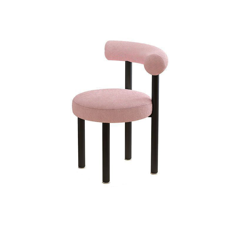 Tabouret de coiffeuse rond en laine d&