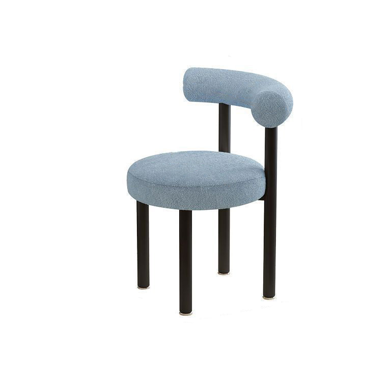 Tabouret de coiffeuse rond en laine d&