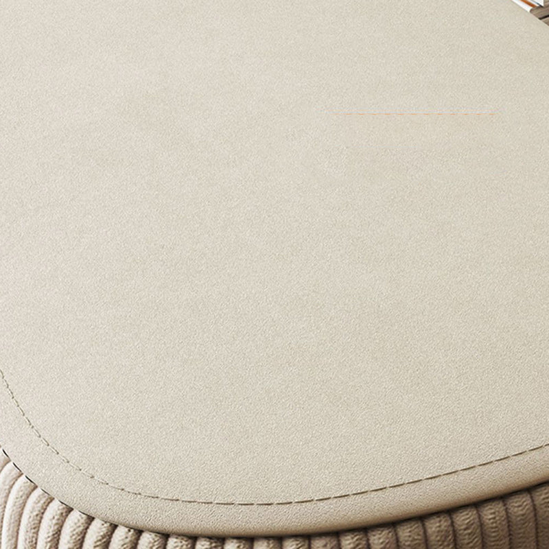 Modern Simplicity Portable Curved Rectangular Technology Cloth Wood Legs Footstool For Entryway
