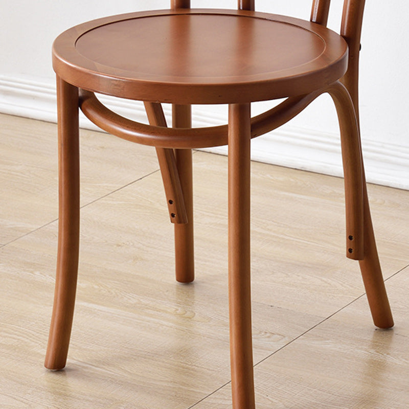 Zeitgemäßer Retro Geflochtener Rattan Gebogener Lamellenrücken Esszimmerstuhl Für Esszimmer 