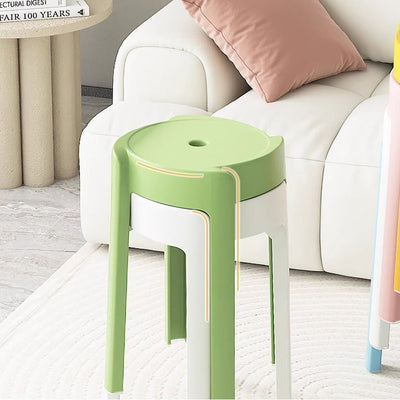 Silla de Comedor Apilable de Plástico Engrosado con Diseño Moderno Minimalista y Forma Redonda de Molino de Viento para Sala de Estar 