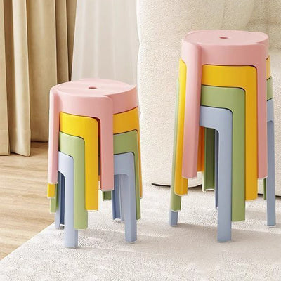 Silla de Comedor Apilable de Plástico Engrosado con Diseño Moderno Minimalista y Forma Redonda de Molino de Viento para Sala de Estar 