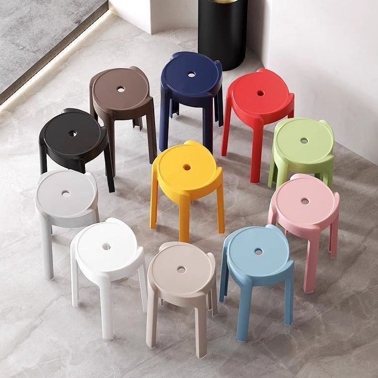 Silla de Comedor Apilable de Plástico Engrosado con Diseño Moderno Minimalista y Forma Redonda de Molino de Viento para Sala de Estar 