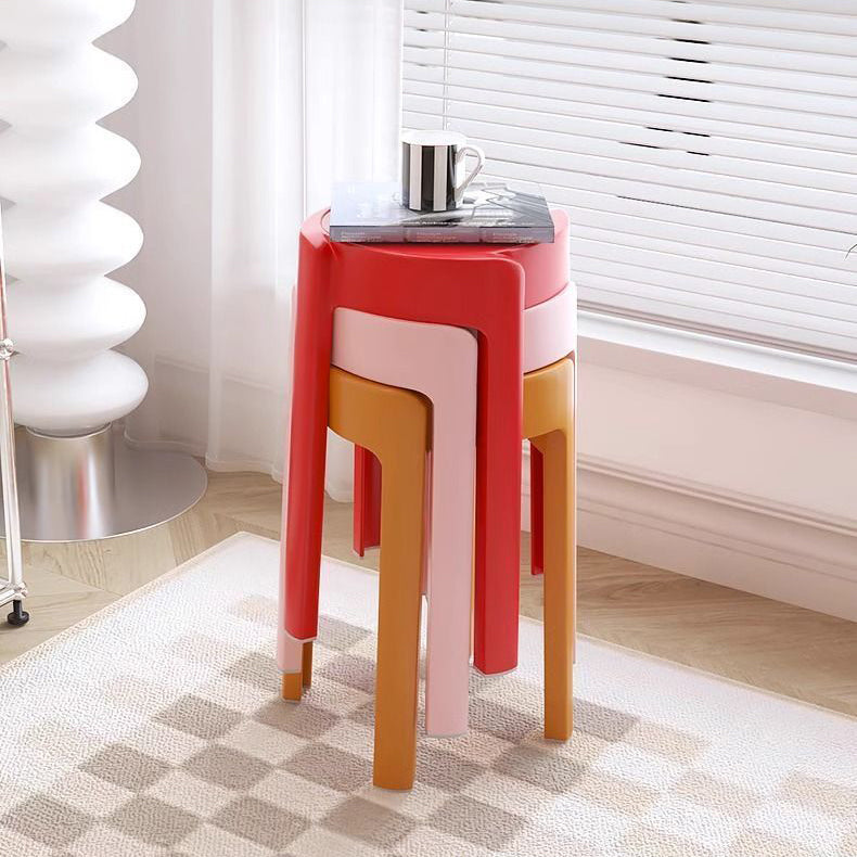 Silla de Comedor Apilable de Plástico Engrosado con Diseño Moderno Minimalista y Forma Redonda de Molino de Viento para Sala de Estar 