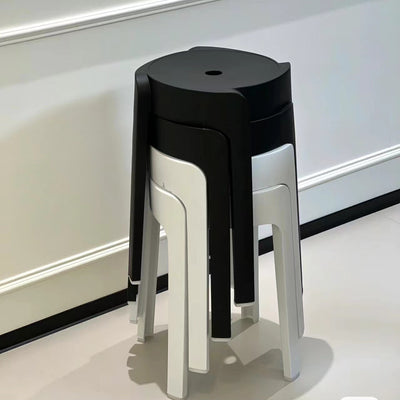 Silla de Comedor Apilable de Plástico Engrosado con Diseño Moderno Minimalista y Forma Redonda de Molino de Viento para Sala de Estar 