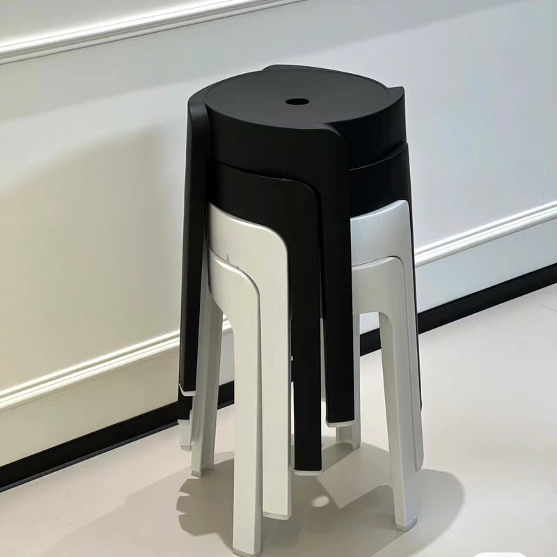 Silla de Comedor Apilable de Plástico Engrosado con Diseño Moderno Minimalista y Forma Redonda de Molino de Viento para Sala de Estar 