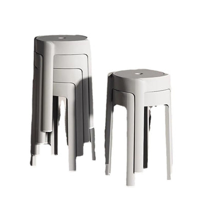 Silla de Comedor Apilable de Plástico Engrosado con Diseño Moderno Minimalista y Forma Redonda de Molino de Viento para Sala de Estar 