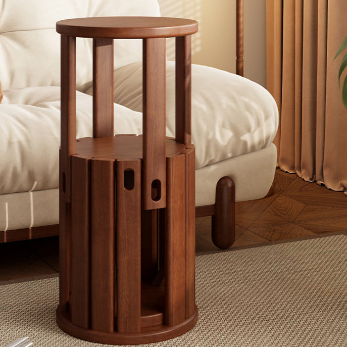 Taburete Bajo Apilable Cuadrado de Madera Maciza Tradicional China Sin Respaldo Para Sala de Estar 