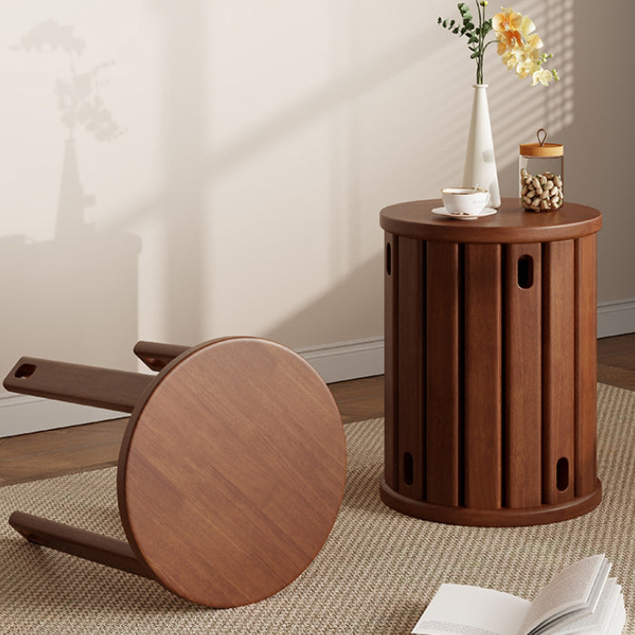 Taburete Bajo Apilable Cuadrado de Madera Maciza Tradicional China Sin Respaldo Para Sala de Estar 