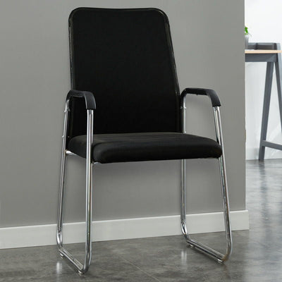 Chaise de bureau rectangulaire en tissu minimaliste moderne avec dossier et accoudoirs pour la maison 