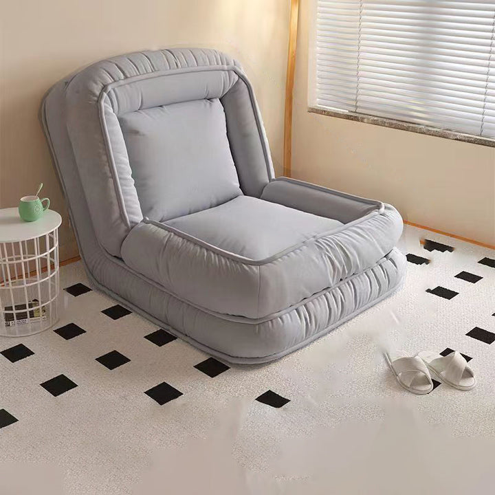 Modern Minimalist Rectangle Chenille Iron Accent Chair Backrest For Living Room
