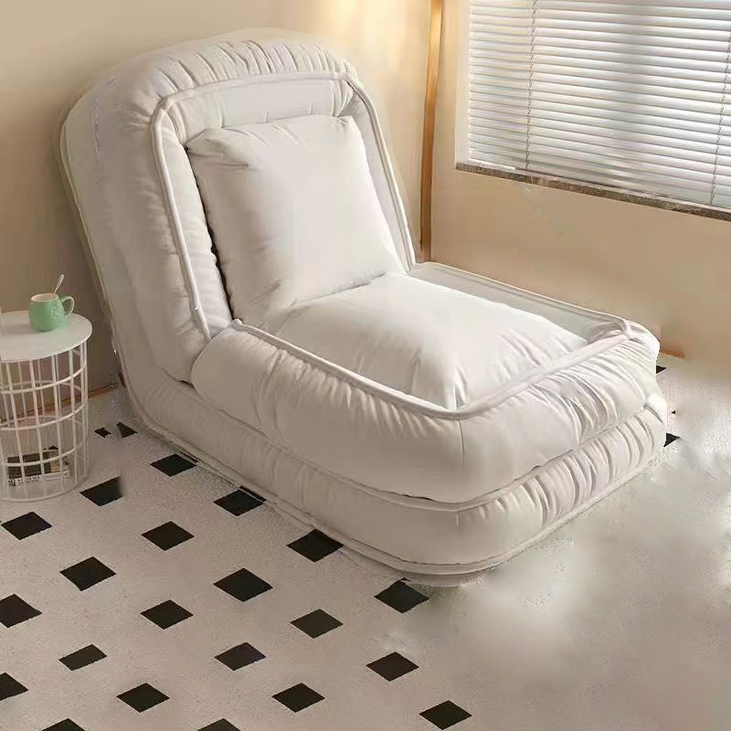 Modern Minimalist Rectangle Chenille Iron Accent Chair Backrest For Living Room