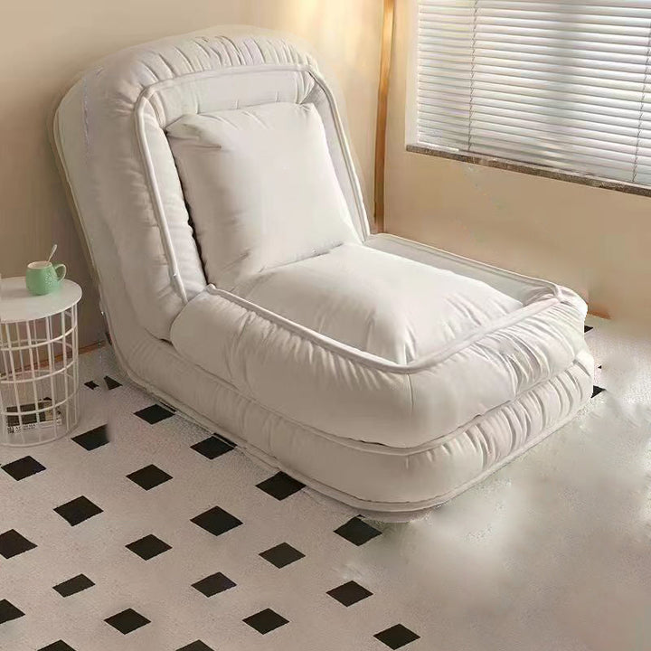 Modern Minimalist Rectangle Chenille Iron Accent Chair Backrest For Living Room