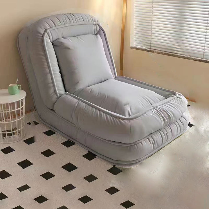 Modern Minimalist Rectangle Chenille Iron Accent Chair Backrest For Living Room