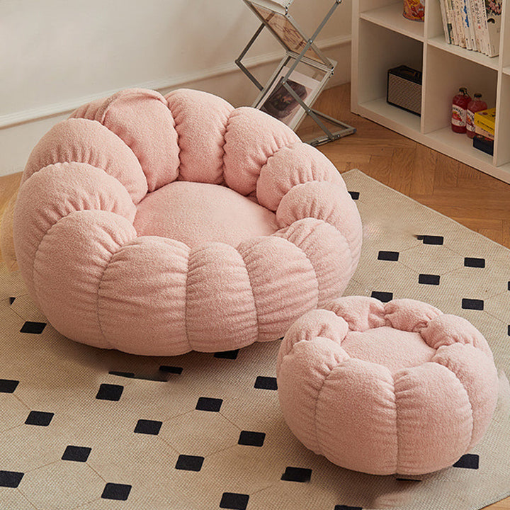 Contemporain Scandinave Flocon de Neige Velours Orbe Cylindre Accent Chaise Dossier Accoudoir Repose-pieds Pour Salon 