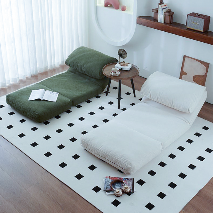 Sillón decorativo moderno minimalista de pana y hierro, rectangular/cuadrado, con respaldo, para sala de estar 