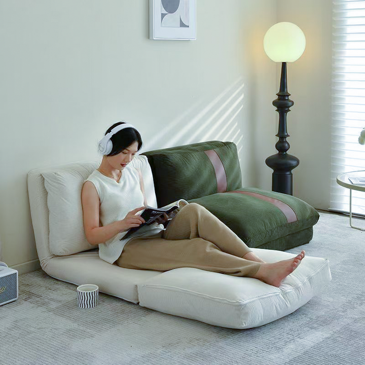 Sillón decorativo moderno minimalista de pana y hierro, rectangular/cuadrado, con respaldo, para sala de estar 