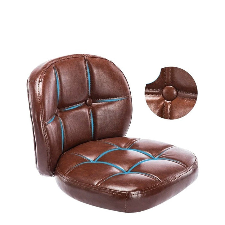 Contemporain scandinave faux cuir huilé-ciré métal carré ovale rond mini dossier de chaise de bureau pour la maison et le bureau 