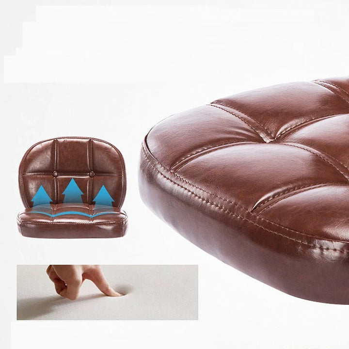 Contemporain scandinave faux cuir huilé-ciré métal carré ovale rond mini dossier de chaise de bureau pour la maison et le bureau 