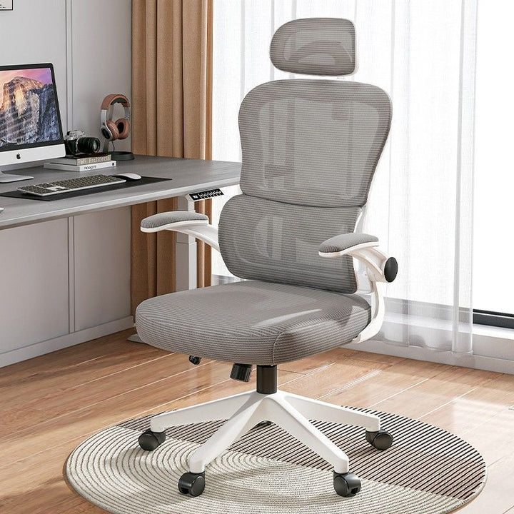 Silla de escritorio moderna minimalista de malla transpirable y nailon, con respaldo y reposabrazos, en formas rectangular, cuadrada, triangular y curva, para hogar u oficina 