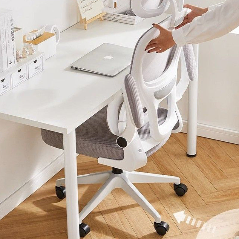 Silla de escritorio moderna minimalista de malla transpirable y nailon, con respaldo y reposabrazos, en formas rectangular, cuadrada, triangular y curva, para hogar u oficina 