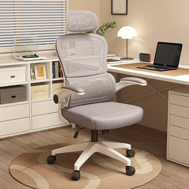 Silla de escritorio moderna minimalista de malla transpirable y nailon, con respaldo y reposabrazos, en formas rectangular, cuadrada, triangular y curva, para hogar u oficina 