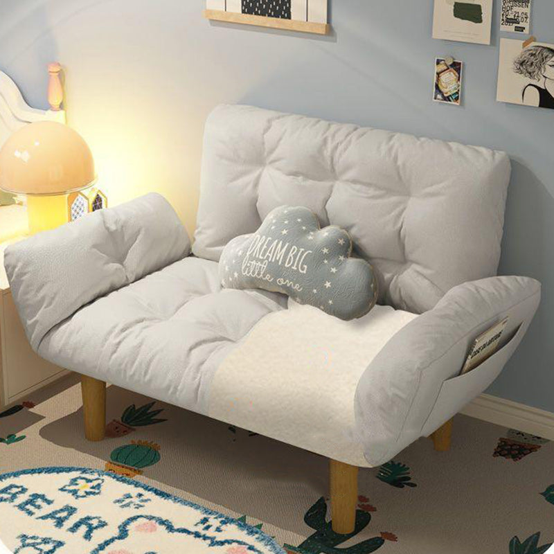 Canapé contemporain en tissu scandinave, bois massif, rectangle, treillis, pieds cylindriques, dossier, accoudoir pour salon 