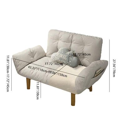 Canapé contemporain en tissu scandinave, bois massif, rectangle, treillis, pieds cylindriques, dossier, accoudoir pour salon 