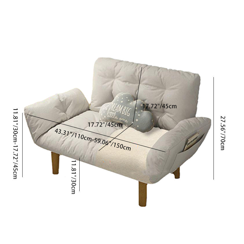 Canapé contemporain en tissu scandinave, bois massif, rectangle, treillis, pieds cylindriques, dossier, accoudoir pour salon 