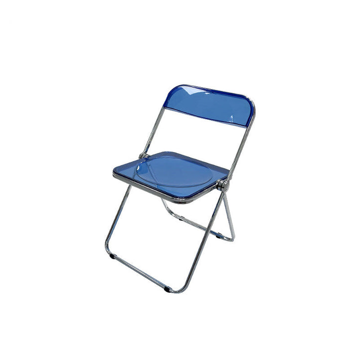 Zeitgenössischer skandinavischer quadratischer Acryl klappbarer Esszimmerstuhl mit Rückenlehne für das Esszimmer 