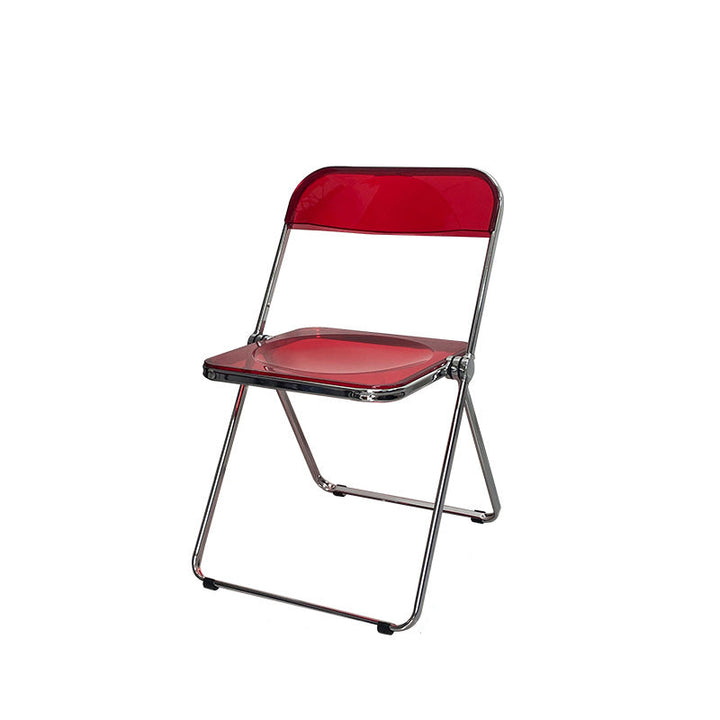 Zeitgenössischer skandinavischer quadratischer Acryl klappbarer Esszimmerstuhl mit Rückenlehne für das Esszimmer 