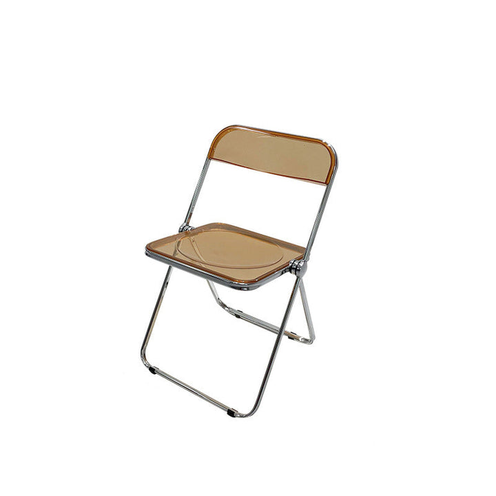 Zeitgenössischer skandinavischer quadratischer Acryl klappbarer Esszimmerstuhl mit Rückenlehne für das Esszimmer 