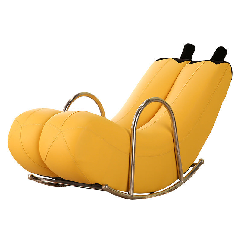 Zeitgenössischer kreativer Bananen-PU-Leder gepolsterter Liegesessel Rückenlehne Armlehne für Wohnzimmer 