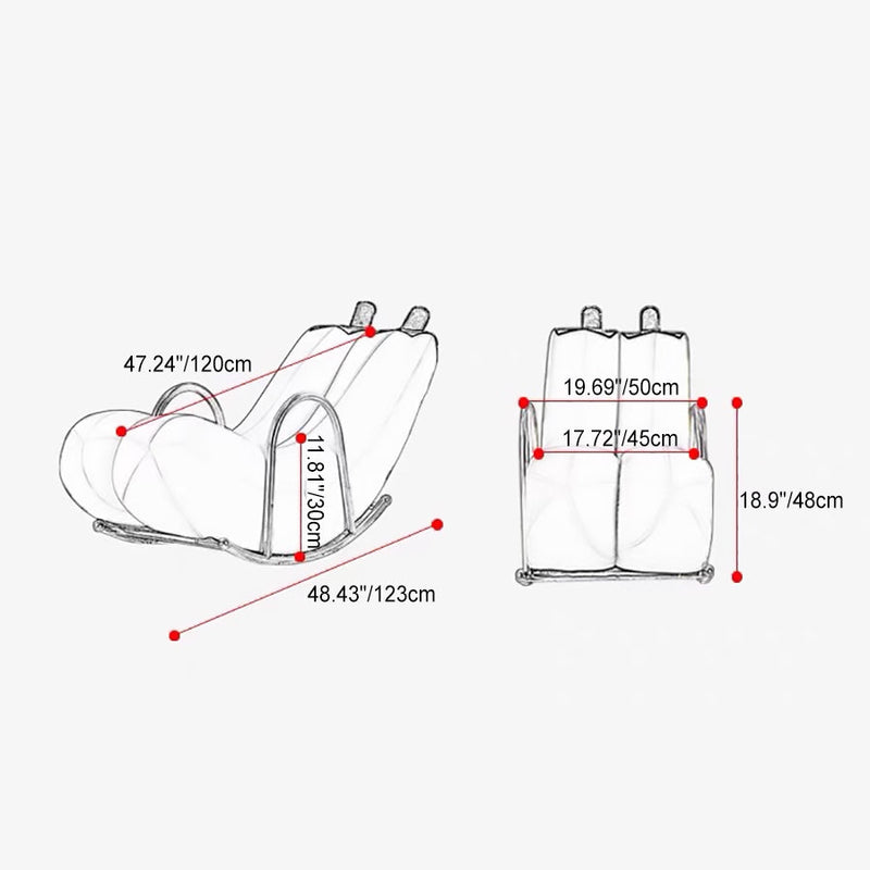 Zeitgenössischer kreativer Bananen-PU-Leder gepolsterter Liegesessel Rückenlehne Armlehne für Wohnzimmer 