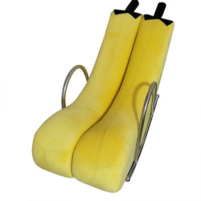 Zeitgenössischer kreativer Bananen-PU-Leder gepolsterter Liegesessel Rückenlehne Armlehne für Wohnzimmer 