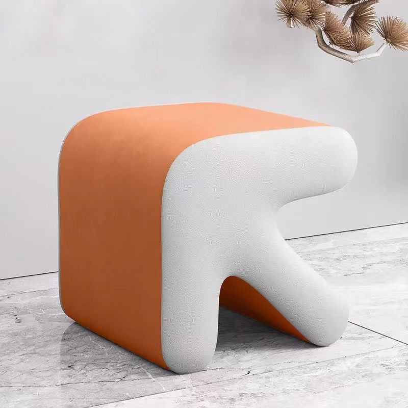 Contemporary Creative Arrow Design Leather Upholstered Portable Footstool For Living Room