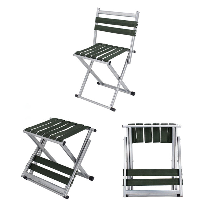Silla de camping plegable contemporánea nórdica de polipropileno y acero al carbono cuadrada con respaldo para pesca, para exterior y patio 