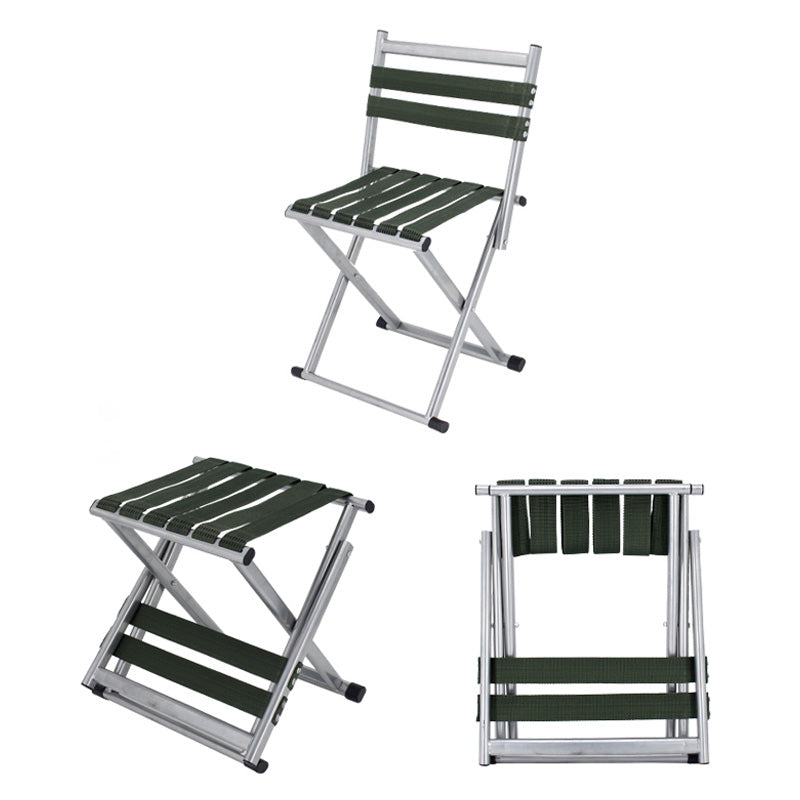 Contemporary Nordic Square Nylon Metal Foldable Camping Chair Fishing Chair Backrest For Outdoor Patio