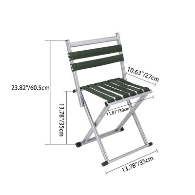 Contemporary Nordic Square Nylon Metal Foldable Camping Chair Fishing Chair Backrest For Outdoor Patio