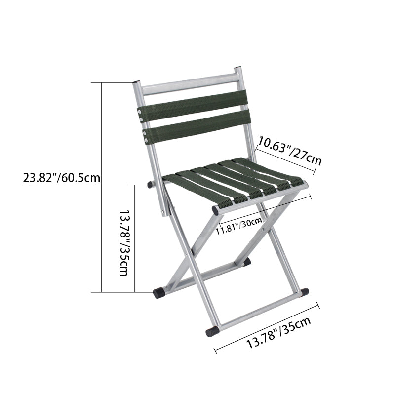 Contemporary Nordic Square Nylon Metal Foldable Camping Chair Fishing Chair Backrest For Outdoor Patio