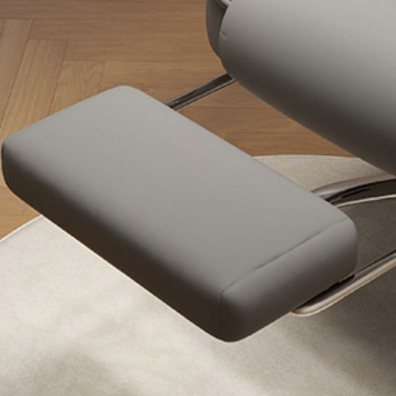 Silla de gaming contemporánea de lujo, cuadrada, de cuero de microfibra, resistente a arañazos, de aleación de aluminio, con respaldo y reposapiés ajustables para estudio 