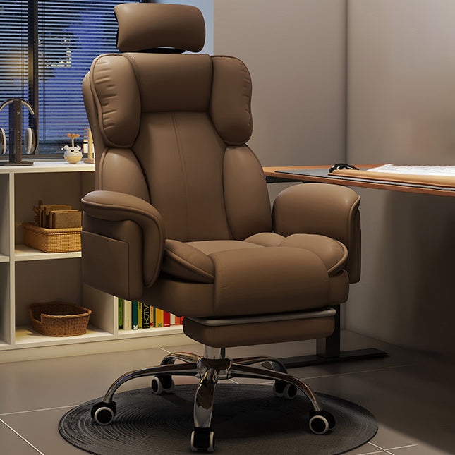 Silla de gaming contemporánea de lujo, cuadrada, de cuero de microfibra, resistente a arañazos, de aleación de aluminio, con respaldo y reposapiés ajustables para estudio 