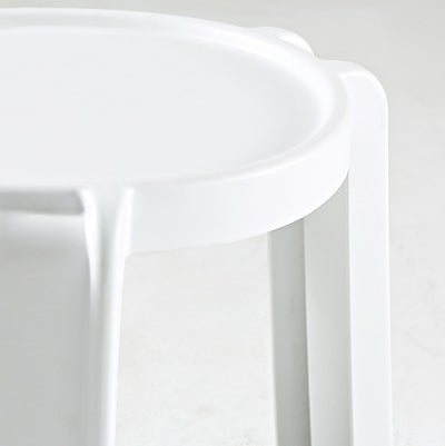 Taburete bajo apilable redondo de geometría escandinava contemporánea para dormitorio 