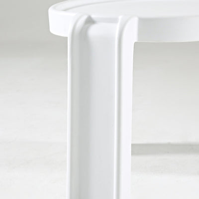 Taburete bajo apilable redondo de geometría escandinava contemporánea para dormitorio 