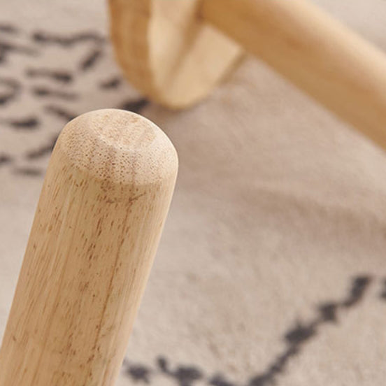 Contemporary Creative Biscuit Solid Wood Round Low Stool For Living Room