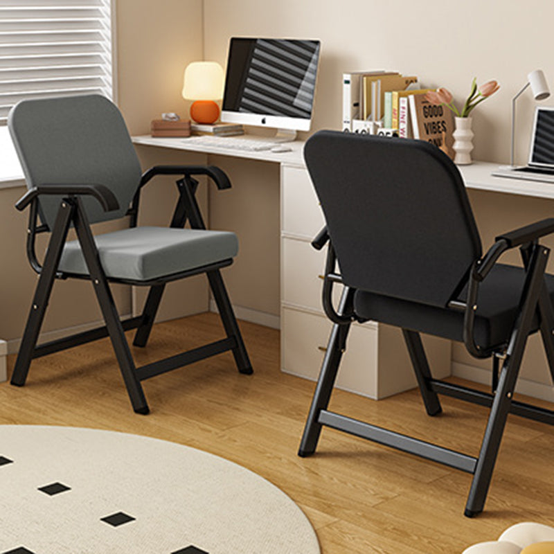 Modern Simplicity Square 3D Breathable Mesh Upholstered Foldable Desk Chair Backrest Armrest For Home Office
