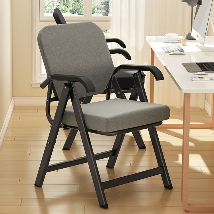 Modern Simplicity Square 3D Breathable Mesh Upholstered Foldable Desk Chair Backrest Armrest For Home Office